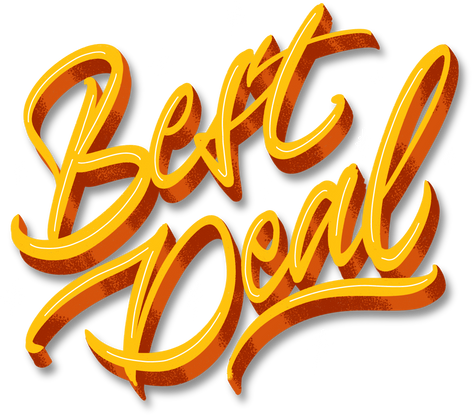 Hand Drawn Best Deal Lettering Composition